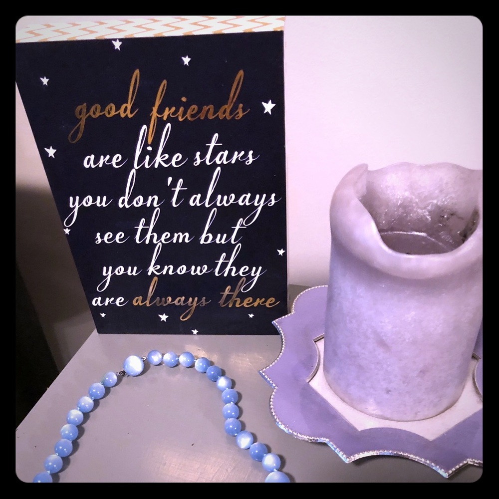 🌟🌟Beautiful blue beaded necklace. Vintage